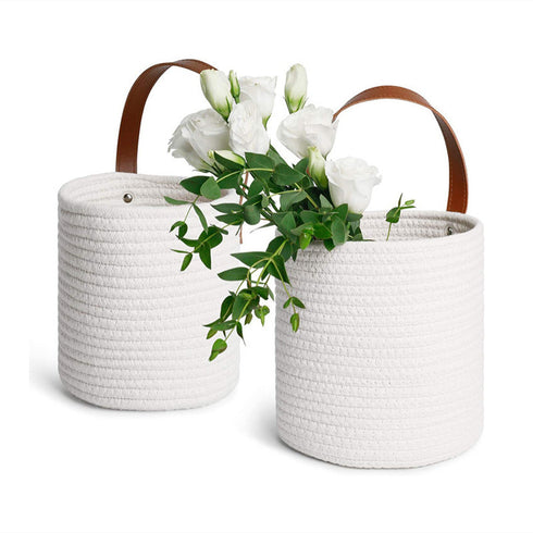 Imitation Rattan Wall Hanging Handmade Woven Hanging Basket